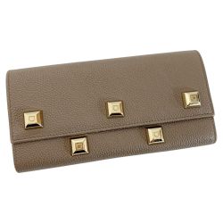 ☆☆ Salvatore Ferragamo サルヴァトーレフェラガモ ガンチーニ  JP-22-D502 グレージュ 2つ折り長財布  Cランク