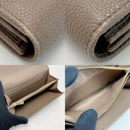  Salvatore Ferragamo サルヴァトーレフェラガモ ガンチーニ  JP-22-D502 グレージュ 2つ折り長財布 