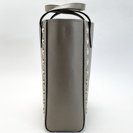  JIMMY CHOO ジミーチュウ スタースタッズ グレー 2WAYミニトートバッグ ショルダーストラップ・袋有