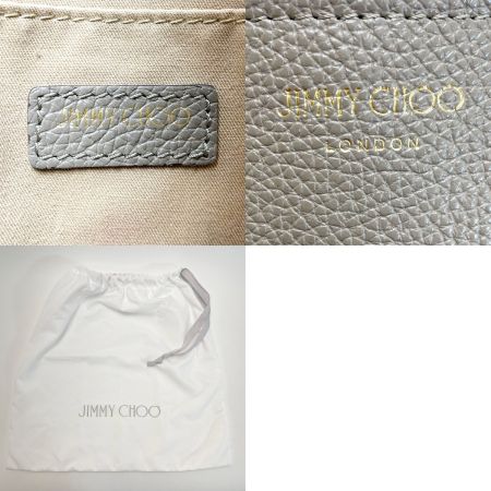  JIMMY CHOO ジミーチュウ スタースタッズ グレー 2WAYミニトートバッグ ショルダーストラップ・袋有