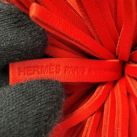  HERMES エルメス カルメン アミューミロ レッド系 キーリング キーホルダー レディース シルバー金具