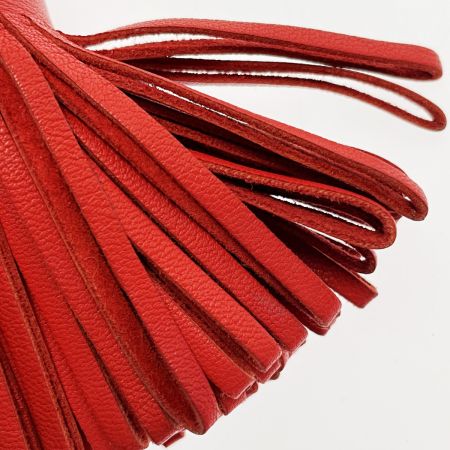  HERMES エルメス カルメン アミューミロ レッド系 キーリング キーホルダー レディース シルバー金具