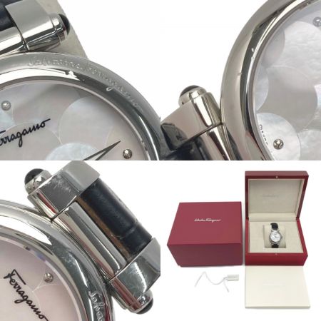  Salvatore Ferragamo サルヴァトーレフェラガモ イディリオ FI201 ホワイトシェル クォーツ レディース 腕時計 箱・取説有