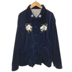 ☆☆ TENDERLOIN テンダーロイン ジャケット サイズ L メンズ スーベニア ネイビー Bランク