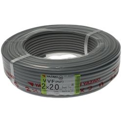 ☆☆ YAZAKI 矢崎《 VVFケーブル 平形 》100m巻 / 灰色 / VVF2×2.0 / 0388 Sランク