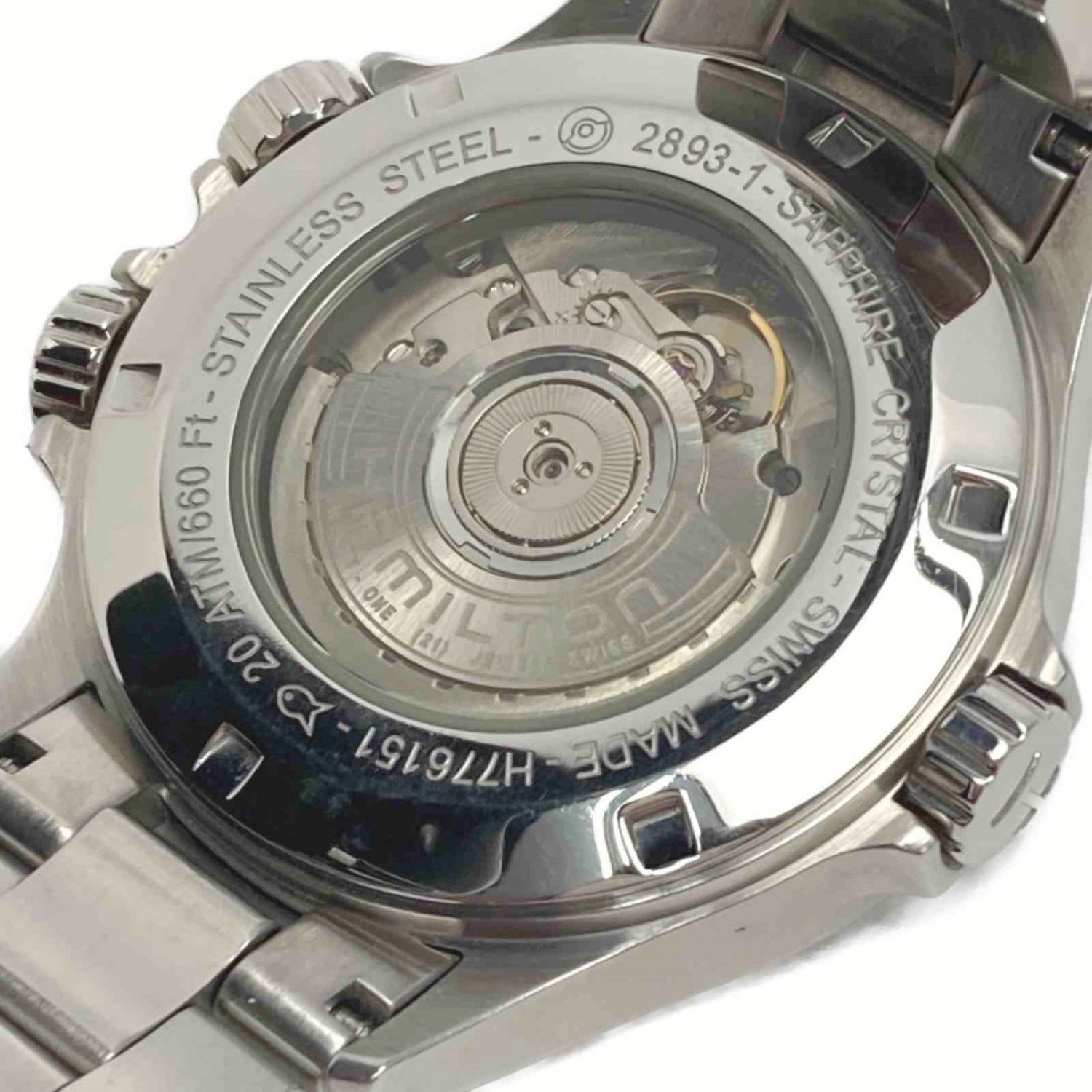 中古】 HAMILTON ハミルトン カーキ ネイビー GMT H77615133 ブラック