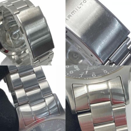 中古】 HAMILTON ハミルトン カーキ ネイビー GMT H77615133 ブラック