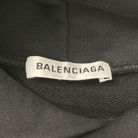 BALENCIAGA バレンシアガ プリント パーカー サイズ M メンズ 620947 TIVA2 ブラック Bランク