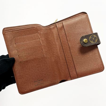  LOUIS VUITTON ルイヴィトン ポルト パピエ ジップ M61207 モノグラム 2つ折り財布 レディース メンズ ゴールド金具