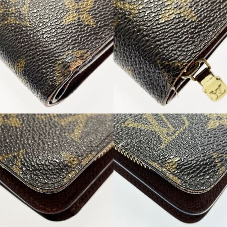  LOUIS VUITTON ルイヴィトン ポルト パピエ ジップ M61207 モノグラム 2つ折り財布 レディース メンズ ゴールド金具