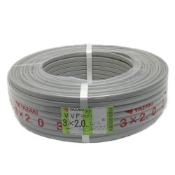 ☆☆  YAZAKI 矢崎《 VVFケーブル 平形 》100m巻 / 灰色 / VVF3×2.0 / 0600 3x2.0 Sランク