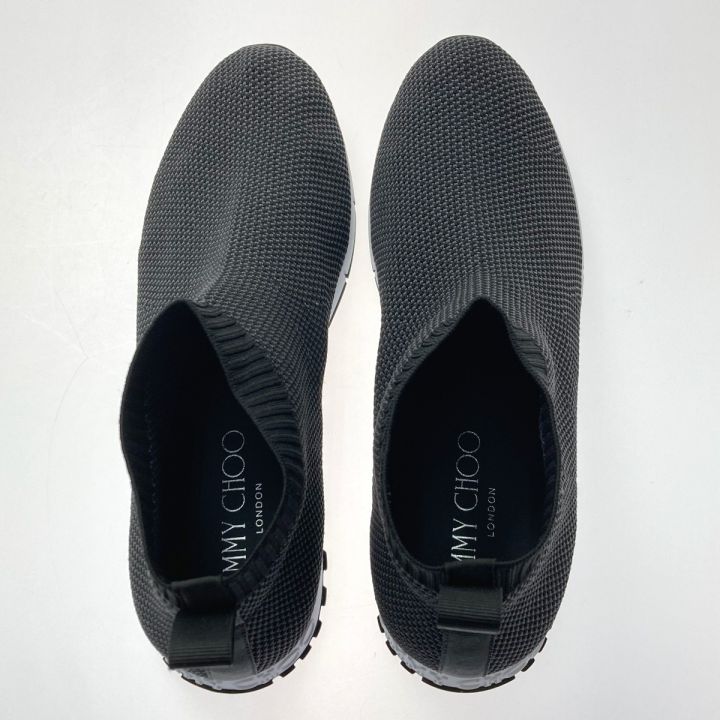 JIMMY CHOO ジミーチュウ ニット ソックス スニーカー 094615 ブラック×グレー SIZE 44 約29.0cm  メンズ｜中古｜なんでもリサイクルビッグバン