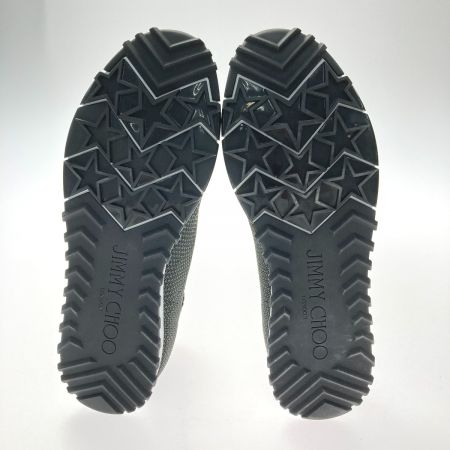  JIMMY CHOO ジミーチュウ ニット ソックス スニーカー モスグリーンxブラック SIZE 41 26.0cm メンズ