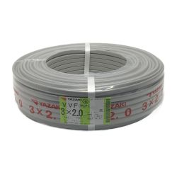 ☆☆  YAZAKI 矢崎《 VVFケーブル 平形 》100m巻 / 灰色 / VVF3×2.0 / 0990 Nランク