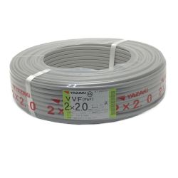 ☆☆  YAZAKI 矢崎《 VVFケーブル 平形 》100m巻 / 灰色 / VVF2×2.0 / 0249 Sランク