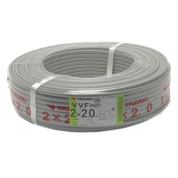 ☆☆  YAZAKI 矢崎《 VVFケーブル 平形 》100m巻 / 灰色 / VVF2×2.0 / 0252 Sランク