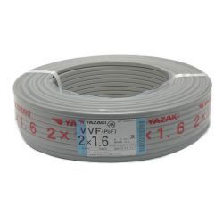 ☆☆  YAZAKI 矢崎《 VVFケーブル 平形 》100m巻 / 灰色 / VVF2×1.6 / 0830 2X1.6 Sランク