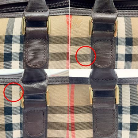 【中古】 BURBERRY バーバリー ミニボストンバッグ ハンドバッグ