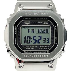 ☆☆ CASIO カシオ G-SHOCK 電波ソーラー GMW-B5000D-1JF シルバー メンズ 腕時計 フルメタル 箱・コマ有 Aランク