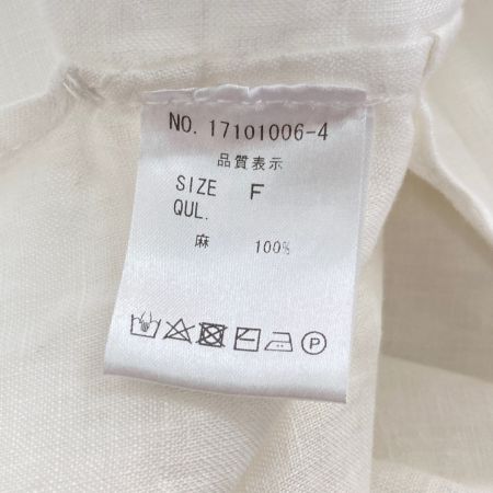  a+koloni リネン シャツ サイズ フリー レディース 17101006-4 ホワイト