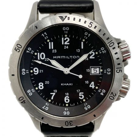  HAMILTON ハミルトン カーキ フィールド  H744511 クウォーツ レザー 腕時計 メンズ