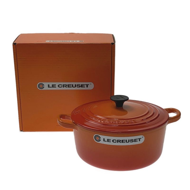 中古】 LE CREUSET ルクルーゼ ココット・ロンド 22cm ガス・IH対応 