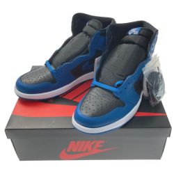 ☆☆ NIKE ナイキ エア ジョーダン 1 レトロ ハイ OG スニーカー 28.5cm メンズ 箱付き 555088-404 ブラック×ブルー Sランク
