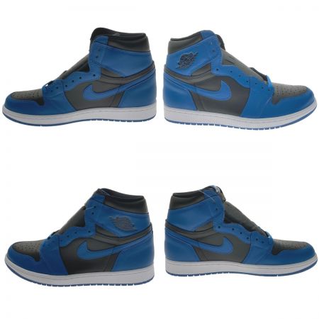  NIKE ナイキ エア ジョーダン 1 レトロ ハイ OG スニーカー 28.5cm メンズ 箱付き 555088-404 ブラック×ブルー