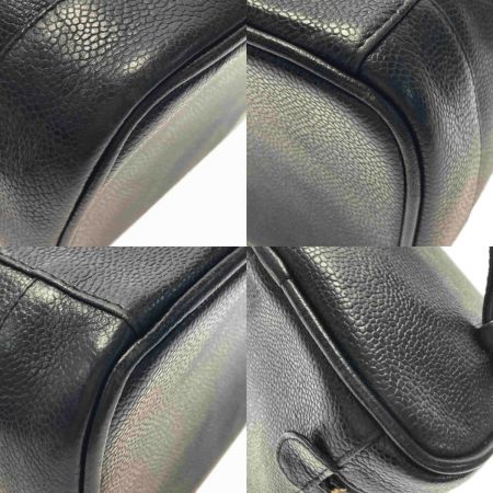  CHANEL シャネル ココマーク バニティバッグ A01998 ブラック キャビアスキン ゴールド金具