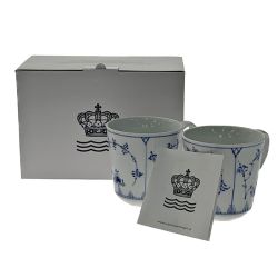 ☆☆ ROYAL COPENHAGEN ロイヤル・コペンハーゲン 《 ルーフルーテッド プレイン マグＳ 》ペア マグカップ  Aランク