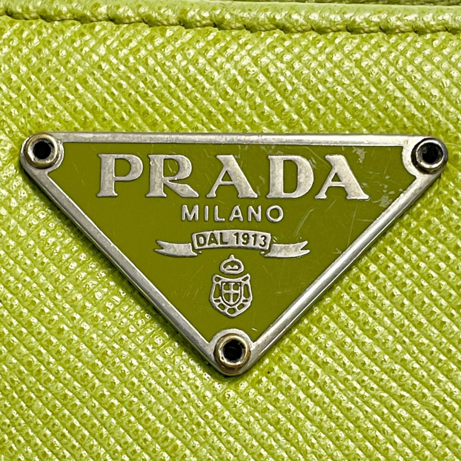 中古】 PRADA プラダ ラウンドファスナー財布 コインケース T10047 黄