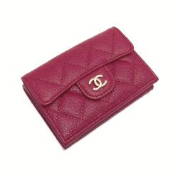 ☆☆ CHANEL シャネル クラシック スモールフラップ ウォレット AP0230 ショッキングピンク 布袋・ギャランティカード有 Aランク