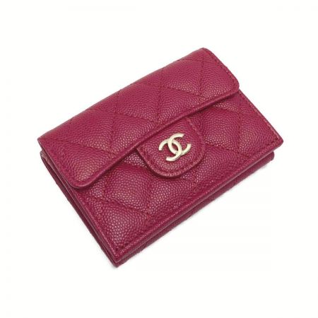  CHANEL シャネル クラシック スモールフラップ ウォレット AP0230 ローズピンク 布袋・ギャランティカード有