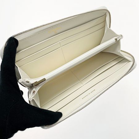  CHANEL シャネル タイムレスクラシック ラウンドファスナー財布 AP0242 ホワイト キャビアスキン レディース 箱・布袋・ギャランティ有