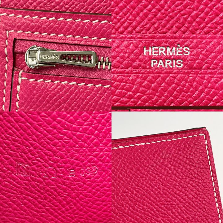 中古】 HERMES エルメス ベアンスフレ □Q刻印 14224@ ローズ ...