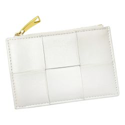 ☆☆ BOTTEGA VENETA ボッテガヴェネタ カセット ホワイト コインケース カードケース レザー レディース 布袋有 Bランク