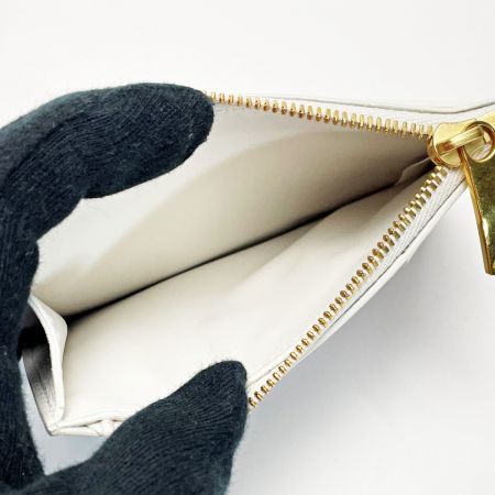  BOTTEGA VENETA ボッテガヴェネタ カセット ホワイト コインケース カードケース レザー レディース 布袋有