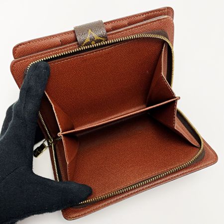  LOUIS VUITTON ルイヴィトン モノグラム ポルト・パピエジップ M61207 ブラウン 2つ折り財布 ユニセックス 証明書ケース付