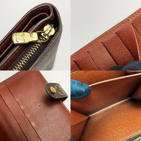  LOUIS VUITTON ルイヴィトン モノグラム ポルト・パピエジップ M61207 ブラウン 2つ折り財布 ユニセックス 証明書ケース付