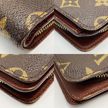  LOUIS VUITTON ルイヴィトン モノグラム ポルト・パピエジップ M61207 ブラウン 2つ折り財布 ユニセックス 証明書ケース付