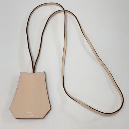  HERMES エルメス クロシェット T刻印 AM012UH ピンク シルバー金具  レザー キーリング