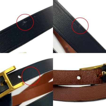  HERMES エルメス ビーアピ ドゥブルトゥール ブレスレット M刻印 ブラック ゴールド金具 アクセサリー