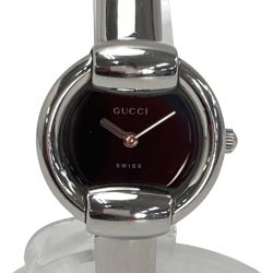 ☆☆ GUCCI グッチ バングルウォッチ 1400L ブラック クォーツ レディース 腕時計 Cランク
