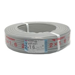 ☆☆ YAZAKI YAZAKI 矢崎《 VVFケーブル 平形 》100m巻 / 灰色 / VVF2×1.6 / 1667 グレー Sランク