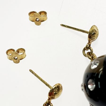  LOUIS VUITTON ルイヴィトン  ブックルドレイユ マグネティック ピアス M66398 ブラック系 ゴールド金具 レディース アクセサリー