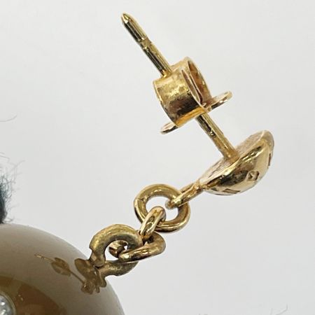  LOUIS VUITTON ルイヴィトン  ブックルドレイユ マグネティック ピアス M66398 ブラック系 ゴールド金具 レディース アクセサリー