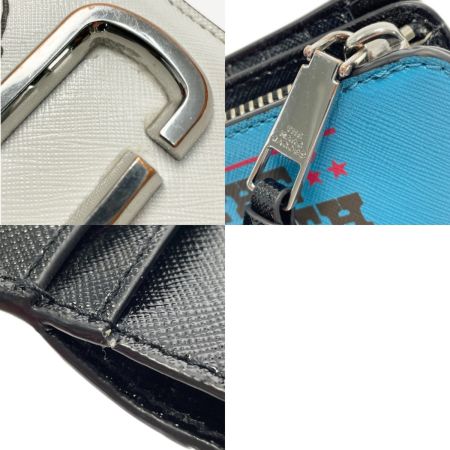  MARC JACOBS マークジェイコブス 2つ折り財布 M0016786 ブラック×ホワイト ピーナッツ スヌーピー コラボ