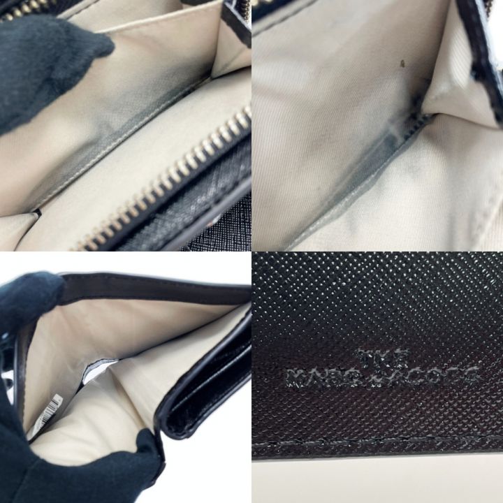 MARC JACOBS マークジェイコブス 2つ折り財布 M0016786 ブラック×ホワイト ピーナッツ スヌーピー  コラボ｜中古｜なんでもリサイクルビッグバン