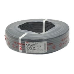 ☆☆ YAZAKI YAZAKI 矢崎《 VVFケーブル 平形 》100m巻 / 黒 / VVF2×2.0 / 0078 Sランク