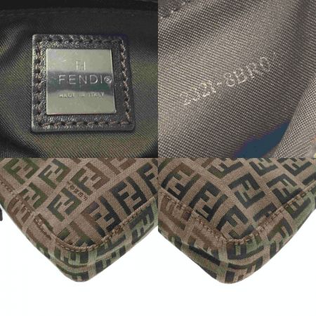 中古】 FENDI フェンディ ズッキーノ アクセサリーポーチ ベージュ